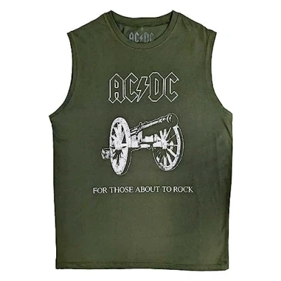 Image of Paradiso Clothing AC/DC About TO ROCK Muscle Top, Women&#039;s, Size: Large, Green