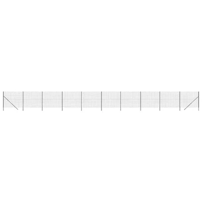 Image of vidaXL Galvanised Steel Wire Mesh Fence with PVC Coating Anthracite, UV Resistant, Rustproof and Variable Size for Outdoor Use