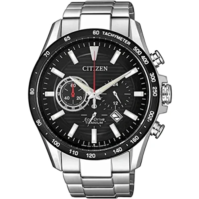 Image of Citizen Men&#039;s Chronograph Eco Drive Watch with Titanium Strap CA4444 82E