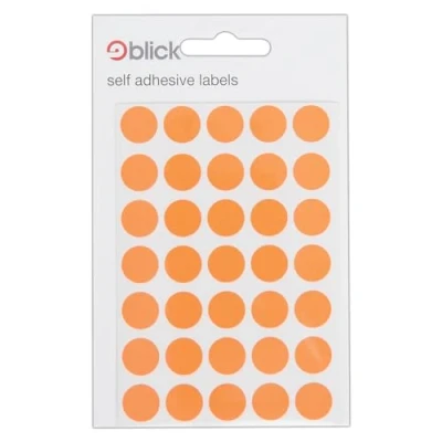 Image of Blick Labels, Fluorescent Red, Self Adhesive Stickers, Coloured Dot, Circles, 13mm, 140 for Home, Office, Family, School, Holiday Calendar Organising, Planner, Rewards Chart, Colour Coding
