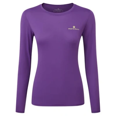 Image of Ronhill Running, Wmn&#039;s Core L/S Tee, Regal Purple/Acid, 16