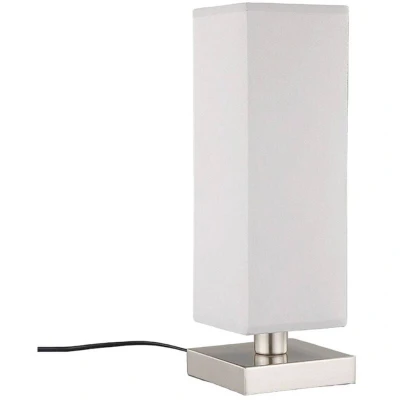 Image of Lindby Julina fabric bedside table lamp in light grey