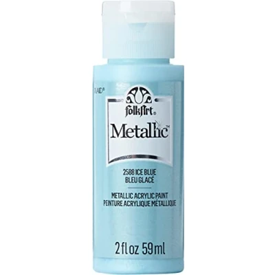 Image of Folk Art Acrylic Paint, Metallic Ice Blue, 2 oz