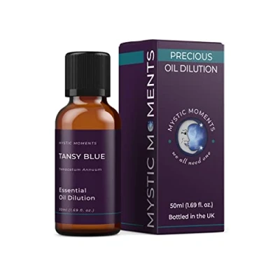 Image of Mystic Moments Tansy Blue Precious Oil Dilution 50ml 3% Jojoba Blend Perfect for Massage, Skincare, Beauty and Aromatherapy
