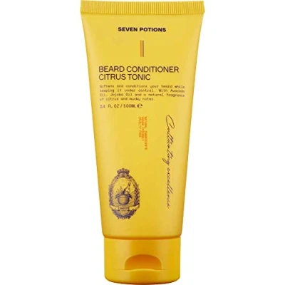 Image of Seven Potions Beard Conditioner for Men Prevents Itch and Dandruff Natural, Vegan, Cruelty Free (Citrus Tonic, 100ml)