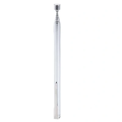 Image of Portable Magnetic Pick Up Rod, Telescopic Rod Magnet Handheld Tool(Silver)