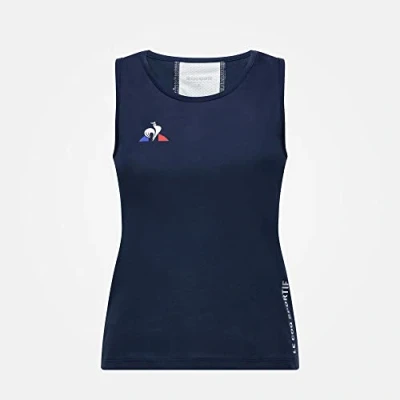 Image of Le Coq Sportif Tennis Débardeur N4 W Women&#039;s Tank Top, Womens, Tight 2020712_XXS, Dress Blues, XXS