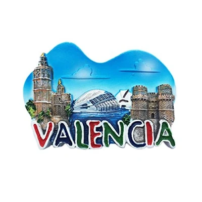 Image of Valencia Spain 3D Refrigerator Magnet Travel Souvenir Sticker,Spain Hand made Home and Kitchen Decoration Fridge