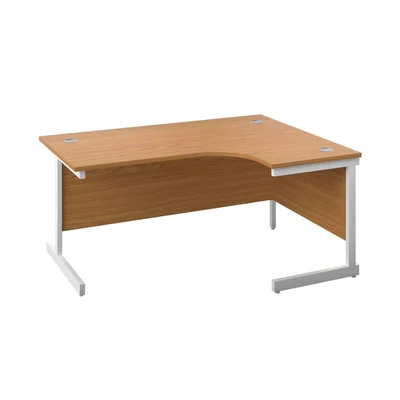 Image of First Right Hand Radial Desk 1600X1200mm Nova Oak/White KF803119