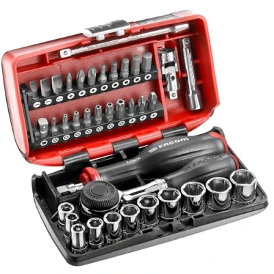 Image of Facom R.360NANOPB Socket Set, 1/4&quot; Drive, 38 Pieces