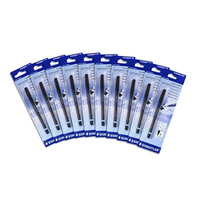 Image of Staedtler Lumocolor Permanent Laundry Marker Line Width 0.6mm Black Ref 319LMF9 [Pack 10]