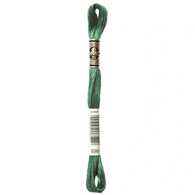 Image of DMC 117 699 Six Stranded Cotton Embroidery Floss, Christmas Green, 8.7 Yard