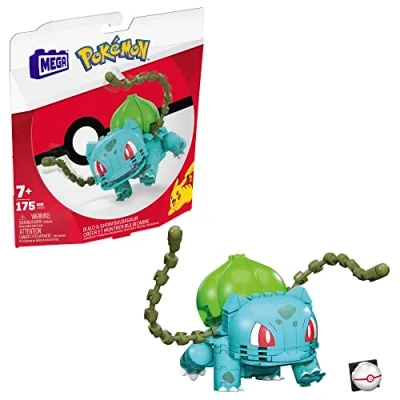 Image of MEGA Pokémon Building Toys Set Build &amp; Show Bulbasaur with 175 Pieces, Articulated and Poseable, 4 Inches Tall, for Kids, GVK83