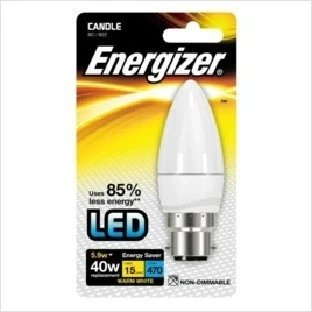 Image of Energizer B22 Warm White Blister Pack Candle 5.9w
