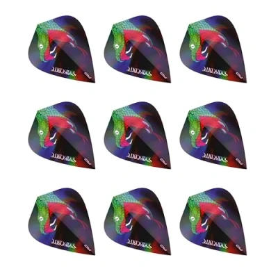 Image of RED DRAGON Peter Wright Snakebite Holographic Kite Dart flights 3 sets per pack (9 in total)