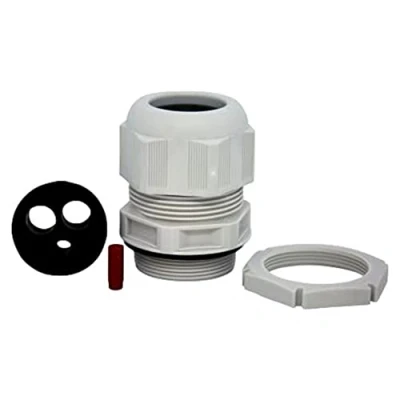Image of Wiska 10111319 TKEP 32+ IP68 Plastic Tails Gland Kit c/w Insert &amp; Locknut 32mm