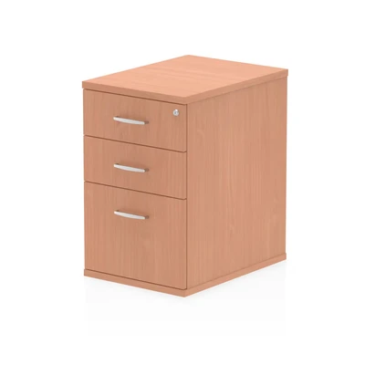 Image of Impulse 600 Desk High Pedestal 3 Drawer Beech I000069