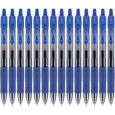 Image of PILOT G2 Premium Refillable &amp; Retractable Rolling Ball Gel Pens, Fine Point, Blue Ink, 14 Pack (15361)
