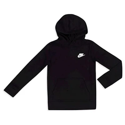 Image of NIKE Club Hoodie Younger Kids Overhead Hooded Fleece Sweat Top Heather Black 86F322 023 New (as8, age, 3_years, 4_years, regular)