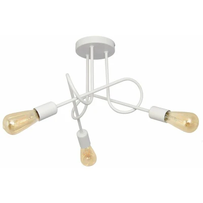 Image of Oxford Multi Arm Semi Flush Ceiling Light White 50cm