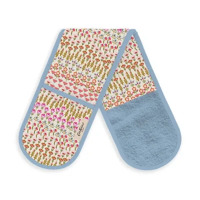 Image of Cath Kidston Painted Table Cotton Double Oven Glove