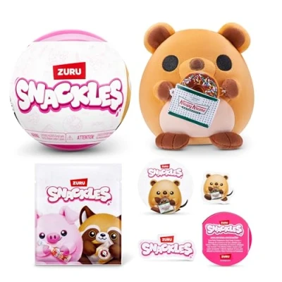 Image of Snackles Licensed Series 3, 5 inch Plush by ZURU, with License Snack Brand Accessory (random assortment)