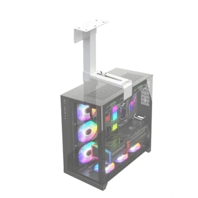 Image of Decorhome CPU Under Desk Mount Bracket Desktop Computer Holder,Heavy Duty Wall Mountable PC With Flexible Height And Width