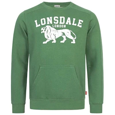Image of Lonsdale men&#039;s round neck sweatshirt slim fit KERSBROOK S