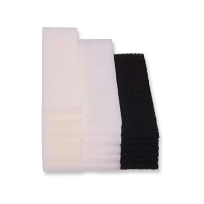 Image of INGVIEE Compatible filter Pads for Fluval U4 Aquarium (6x Foam Pads, 6x Carbon filter, polyester pads)