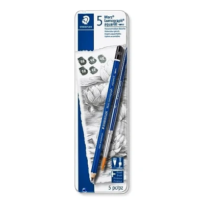 Image of STAEDTLER Hexagonal Pencils Made in Germany Watercolour 6er Sortierung blue
