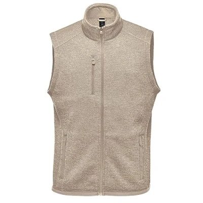 Image of Stormtech Mens Pure Earth Avalante Full Zip Fleece Vest L Oatmeal Heather
