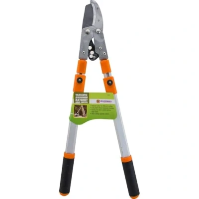 Image of Telescopic Ratchet Anvil Lopper/Pruner Extendable Garden Hand Tool for Tree Cutting and Branch Pruning