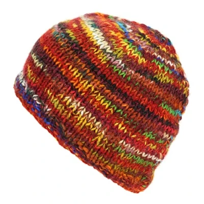 Image of LOUDelephant Wool Knit Beanie Hat SD Red Mix
