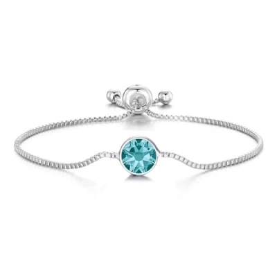 Image of Philip Jones Blue Crystal Bracelet Created with Zircondia® Crystals