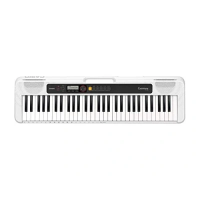 Image of Casio CT S200WEC5 61 Key Portable Electronic Keyboard in White with Dance Music Mode