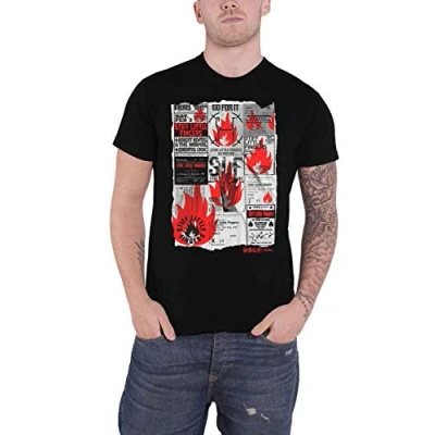Image of Stiff Little Fingers T Shirt Flyer Band Logo Official Mens Black L