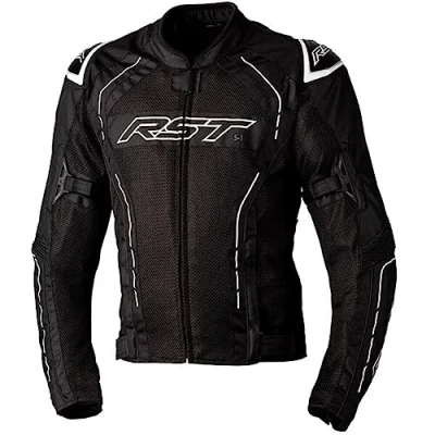 Image of RST S1 Mesh CE Mens Textile Jacket Black/White 44