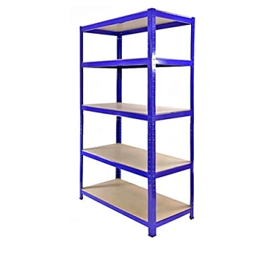 Image of FuAuto Garage Shelving Units: Heavy Duty Racking Shelves For Storage 1 Bay, 5 Tier (175KG Per Shelf) Workshop, Shed, Office,Home,Kitchen,180cm x 90cm 40cm,Blue
