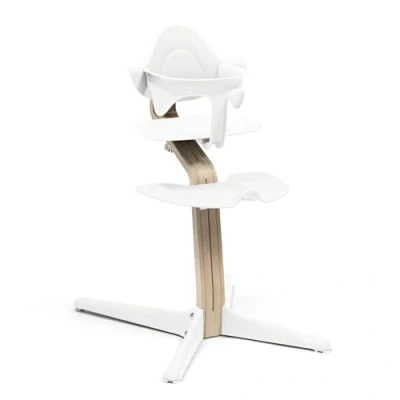 Image of Stokke Nomi Chair with Baby Set, White Inspires Active Sitting &amp; Provides Support While Learns to Sit Holds Up 150 kg