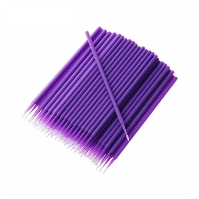 Image of 100 Pieces Touch Up Paint Brushes Disposable Micro Brush Applicators for Automotive Chip Repair, Clearance Cleaning Car Applicator Stick,Purple