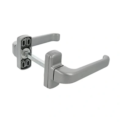 Image of Amig Rosette Handle for Doors Epsilon Model 132 x 70 mm 8 Square Elegant and Simple Design Ergonomic Aluminium Silver