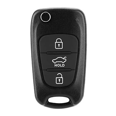 Image of KSTE 3 Button Flip Folding Car Key Case,Key Fob Case,Cars Cover Remote Control Case Shell Fit Compatible with KI IA Ron ndo Spor rtage Soul Ri io,Hyu undaii i20 i30 i35 iX20 iX35