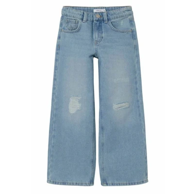 Image of Name it Nkfrose WIDE TE NOOS Flared Jeans for kids, Size: 6y, Light blue denim