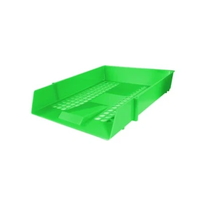 Image of Deflecto A4 Essential letter tray In Green, paper organiser, organiser storage, desk trays CP043YTGRN