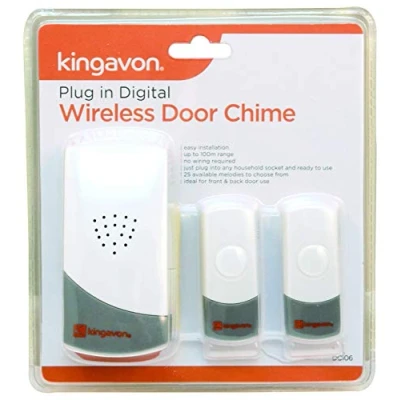 Image of Kingavon Plug In Wireless Door Chime With Front And Back Bell