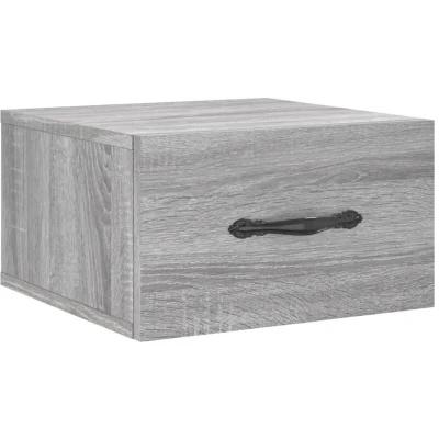 Image of vidaXL Wall mounted Bedside Cabinet Grey Sonoma 35x35x20 cm