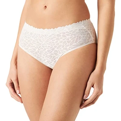 Image of Sloggi Women&#039;s Zero Feel Lace 2.0 High Waist Briefs, ANGORA, XS