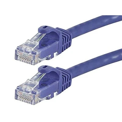 Image of Monoprice 50 Feet FLEXboot Series 24AWG Cat6 550MHz UTP Ethernet Bare Copper Network Cable, Purple (109858)