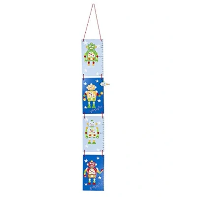 Image of Mousehouse Gifts Height Growth Chart for Kids Baby Nursery or Bedroom (Blue Robot)