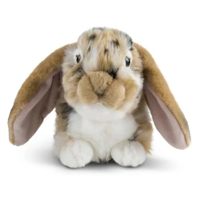 Image of Living Nature Brown Dutch Lop Eared Rabbit Stuffed Animal Plush Toy Fluffy Soft Gift for Kids Boys and Girls Doll Naturli Eco Friendly Plushies 26 cm